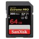 SanDisk Extreme Pro Sd Card UHS-II SDXC Memory Card ( 300MB/s 260MB/S )-64GB เมมโมรี่การ์ด(เอสดีการ์ด)