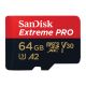 SanDisk Extreme Pro MICROSDXC UHS-I CARD 64 GB  Micro Sd card (ไมโครเอสดีการ์ด) (SDSQXCU-064G-GN6MA)