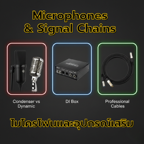 Microphones & Signal Chains  (ไมโครโฟนและอุปกรณ์เสริม)