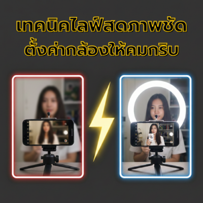 6.  เทคนิคไลฟ์สดภาพชัด ตั้งค่ากล้องให้คมกริบ (GIGSHOP Advanced Guide)